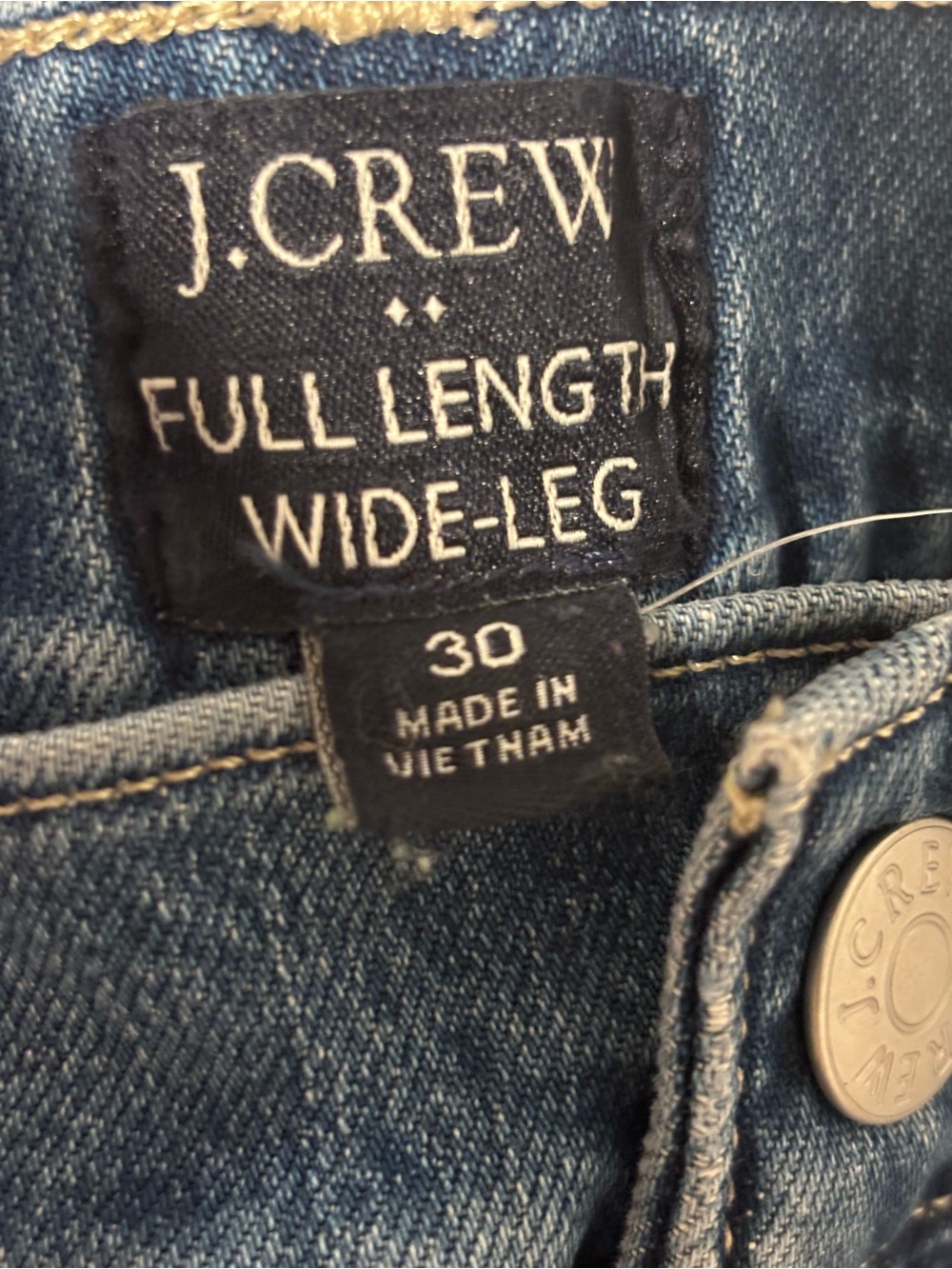 J. Crew Full Length Wide Leg Jean 30 - Picture 3 of 6